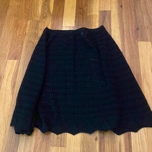 Knits Landing Women’s Black Crochet Skirt OS